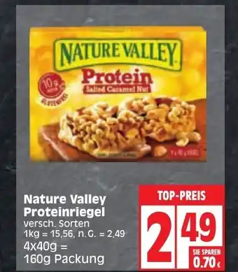 Edeka Nature Valley Proteinriegel versch. Sorten 160g Packung Angebot