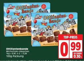 Edeka Ottifantenbande Milchschoko-Häppchen 100g Angebot