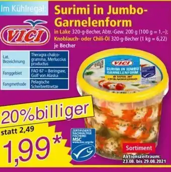 Norma Vici Surimi in Jumbo Garnelenform 320g Angebot