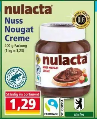 Norma Nulacta Nuss Nougat Creme 400g Angebot