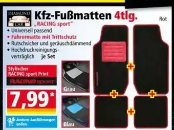 Norma Kfz Fußmatten 4tlg. Angebot