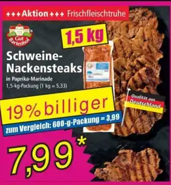 Norma Schweine Nackensteaks 1,5kg Angebot