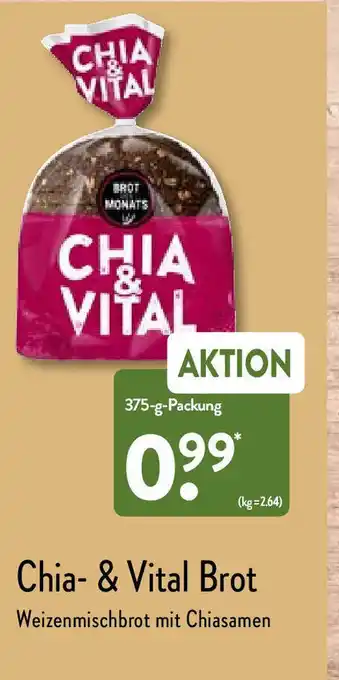 Aldi Nord Chia & Vital Brot 375g Angebot