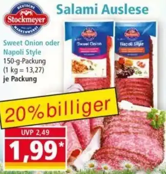 Norma Stockmeyer Salami Auslese 150-g-Packung Angebot