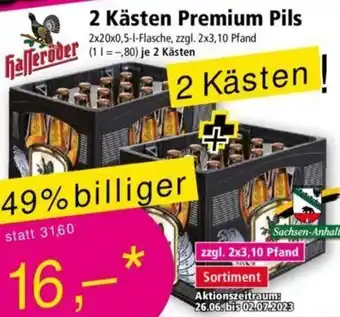 Norma Hasseröder 2 Kästen Premium Pils Angebot