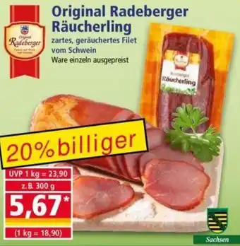 Norma Original Radeberger Räucherling Angebot