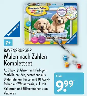 Aldi Nord Ravensburger Malen nach Zahlen Komplettset Angebot