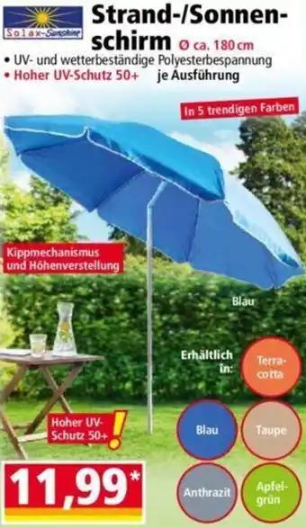 Norma Solax Sunshine Strand-/Sonnenschirm Angebot