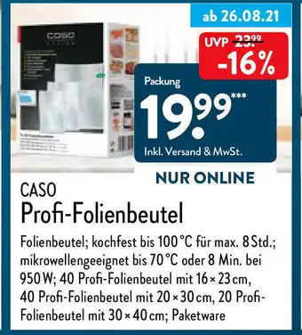 Aldi Nord Caso Profi Folienbeutel Angebot