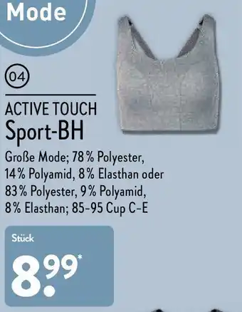 Aldi Nord Active Touch Sport BH Angebot