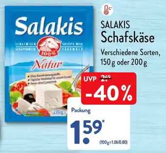 Aldi Nord Salakis Schafskäse  150-200 g Angebot