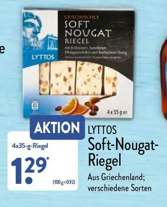 Aldi Nord Lyttos Soft Nougat Riegel 4x35g Angebot