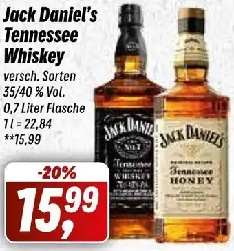 Simmel Jack Daniel's Tennessee Whiskey 0,7 Liter Flasche Angebot