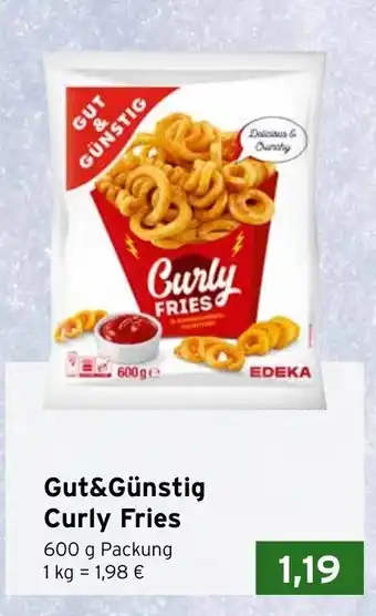 CAP Markt Gut & Günstig Curly Fries 600g Angebot