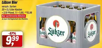 Simmel Lübzer Bier 20 x 0,5 Liter Kasten Angebot