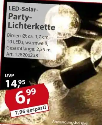 Sonderpreis Baumarkt LED-Solar Party-Lichterkette Angebot