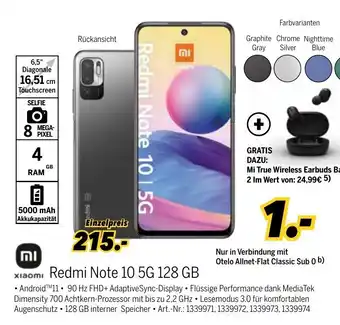 MEDIMAX Xiaomi Redmi Note 10 5G 128 GB Angebot