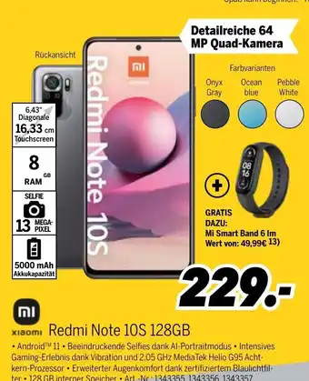 MEDIMAX Xiaomi Redmi Note 10S 128GB Angebot