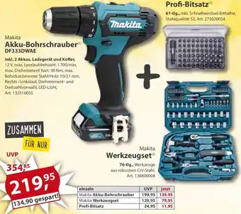 Sonderpreis Baumarkt Makita Akku-Bohrschrauber DF333DWAE Angebot