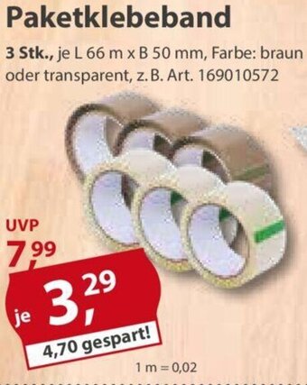 Sonderpreis Baumarkt Paketklebeband Angebot
