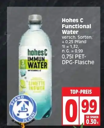 Edeka Hohes C Functional Water 750ml Angebot