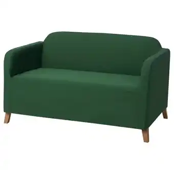 IKEA Linanäs sofaüberzug für 2er-sofa vissle dunkelgrün Angebot