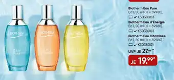 Galeria Biotherm Eau Pure EdT / Eau d'Énergie EdT / Eau Vitaminée EdT, 50 ml Angebot