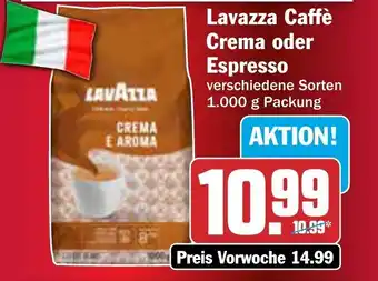 AEZ Lavazza Caffè Crema oder Espresso 1.000 g Packung Angebot