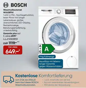 Galeria BOSCH Waschvollautomat WUU28T41 Angebot