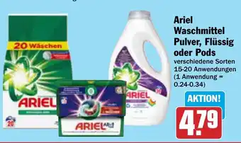 AEZ Ariel Waschmittel Pulver, Flüssig oder Pods 15-20 Anwendungen Angebot