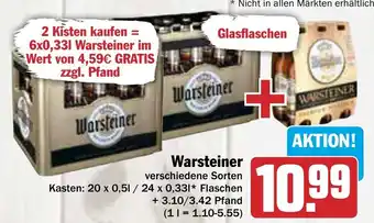 AEZ Warsteiner 20 x 0,51/24 x 0,331* Flaschen Angebot