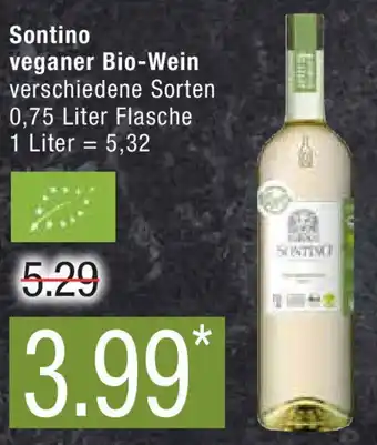 Marktkauf Sontino veganer Bio-Wein verschiedene Sorten 0,75 Liter Angebot