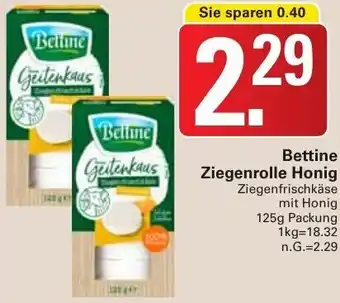 WEZ Bettine Ziegenrolle Honig 125 g Packung Angebot