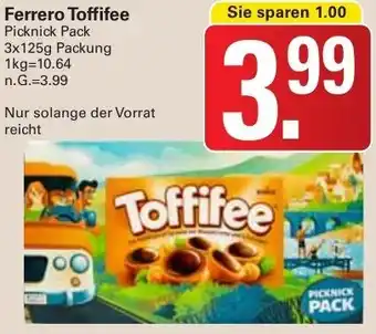 WEZ Ferrero Toffifee Picknick Pack 3x125g Packung Angebot