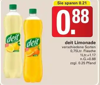 WEZ deit Limonade 0,75Ltr. Flasche Angebot