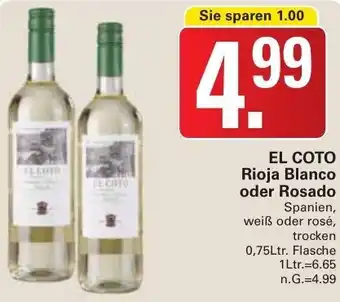 WEZ EL COTO Rioja Blanco oder Rosado 0,75Ltr. Flasche Angebot