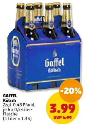 PENNY GAFFEL Kölsch 6 x 0,5-Liter-Flasche Angebot