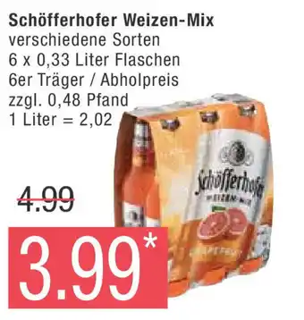 Marktkauf Schöfferhofer Weizen-Mix 6 x 0,33 Liter Angebot