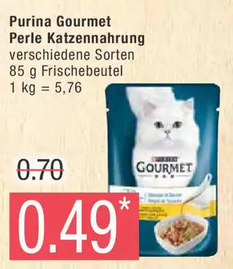 Marktkauf Purina Gourmet Perle Katzennahrung verschiedene Sorten 85 g Angebot