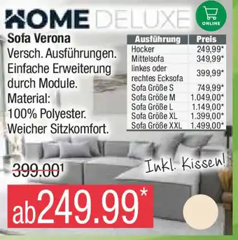 Marktkauf HOME DELUXE Sofa Verona Angebot