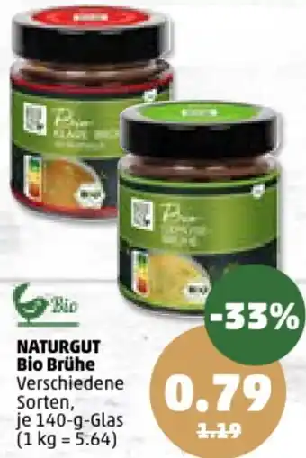 PENNY NATURGUT Bio Brühe 140 g Glas Angebot