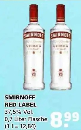 Getränkehaus Smirnoff Red Label Angebot