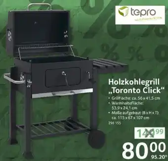 Selgros tepro Holzkohlegrill ,,Toronto Click" Angebot