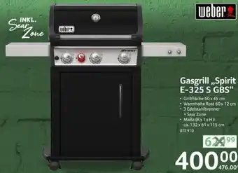 Selgros weber Gasgrill ,,Spirit E-325 S GBS" Angebot