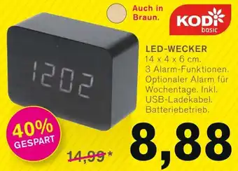 KODi LED-WECKER 14 x 4 x 6 cm. Angebot