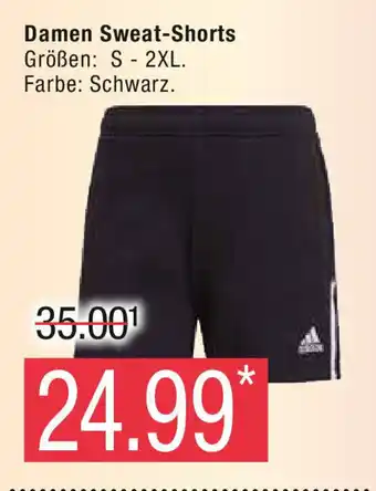 Marktkauf adidas Damen Sweat-Shorts Größen: S 2XL. Farbe: Schwarz. Angebot