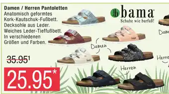 Marktkauf bama Damen / Herren Pantoletten Angebot