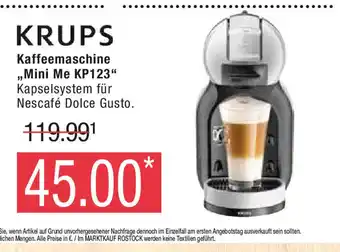 Marktkauf KRUPS Kaffeemaschine ,,Mini Me KP123" Angebot