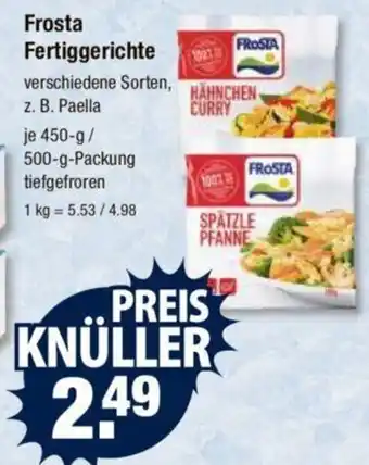 V Markt Frosta Fertiggerichte 450-g/500 g Packung Angebot