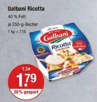 V Markt Galbani Ricotta 250-g-Becher Angebot